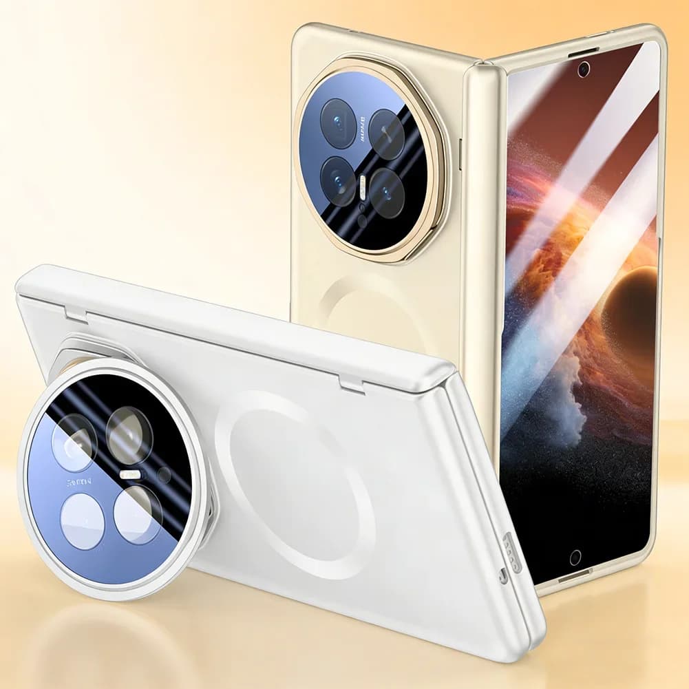 Custodia Protettiva con Anello Magnetico Integrato e Pellicola in Vetro Temperato per Honor Magic V6 e Magic V5 - Protezione Cerniera