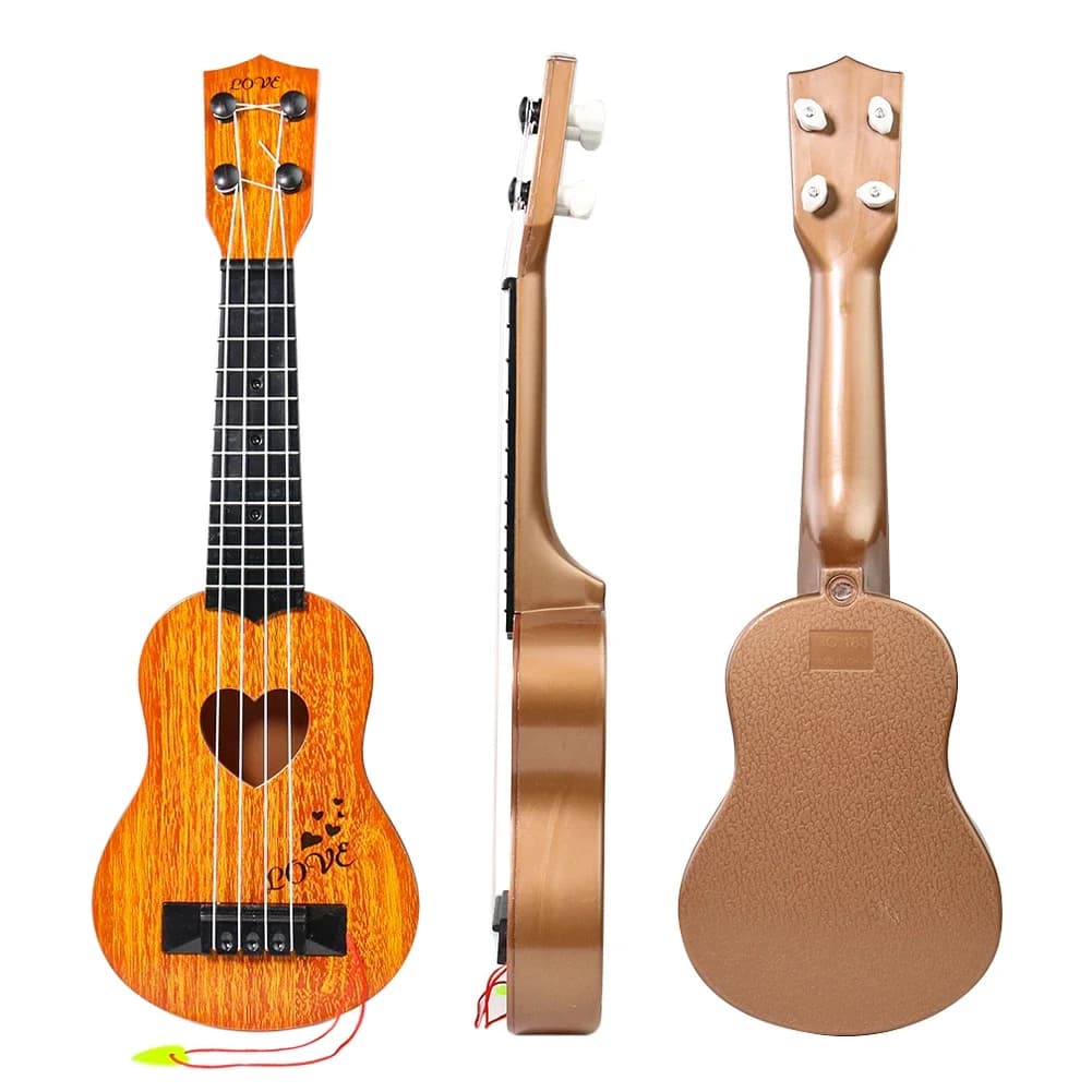 Mini Ukulele a 4 corde Strumento musicale a corde in stile classico Regalo per principianti per bambini Apprendimento precoce dell'educazione musicale