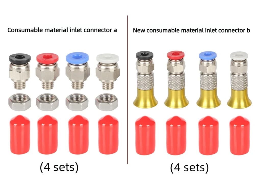 Pneumatic Connector for Dryer 3D Printer Filaments with Dado, Suitable for PLA ABS Filaments, PTFE 2.5x4mm Tube, 3D Printer Accessories
