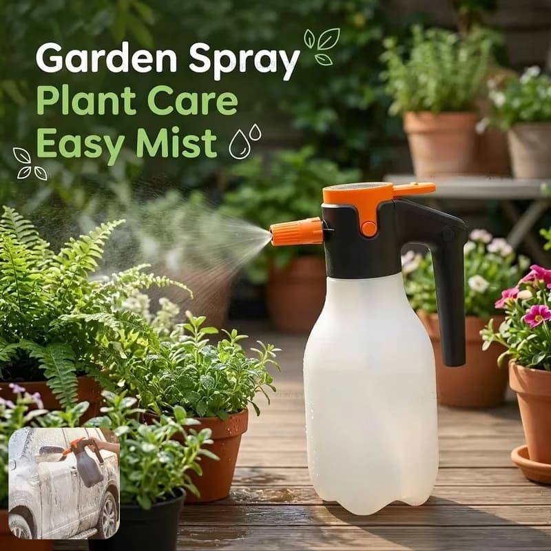 Spruzzatore Elettrico Portatile da 2L ad Alta Pressione per Lavaggio Auto, Pistola ad Acqua, Annaffiatoio Domestico con Impugnatura, Spruzzatore per Pulizia