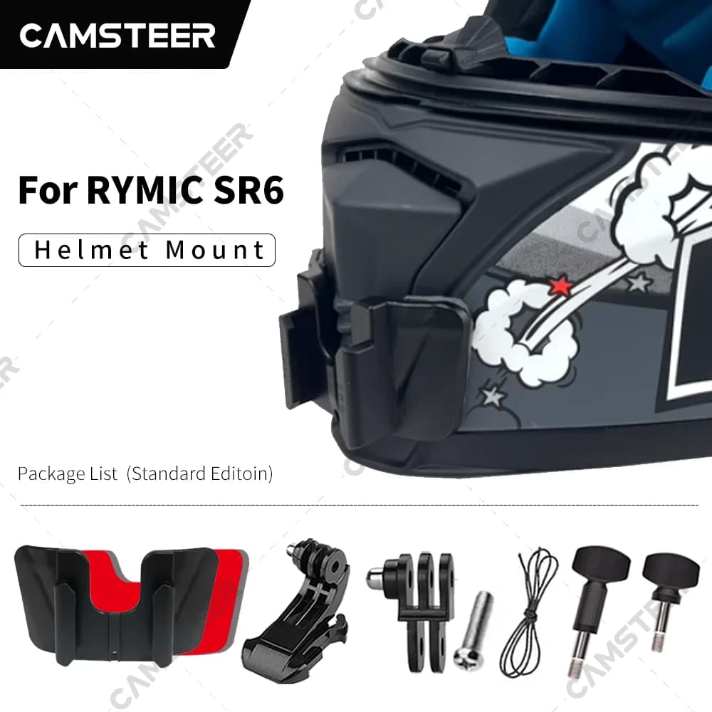 RYMIC SR6 supporto per mento per casco personalizzato per GoPro12 11 10 9 DJI Action3/4 Insta360 Ace pro X4 X3 accessori per Action cam