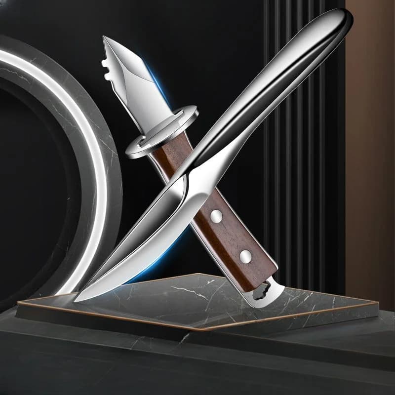 Stainless steel oyster knife kitchen open for shells for domestic use tool for open shells for commercial scallops artifact with lever shell