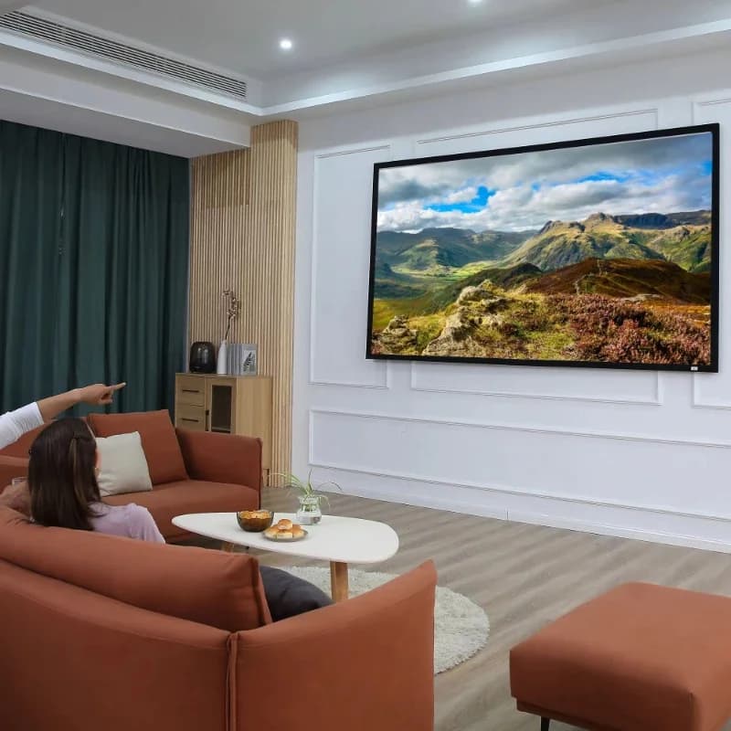 Schermo per proiettore da 100 pollici, schermo di proiezione a parete, compatibile con proiettori a LED e LCD per uso domestico