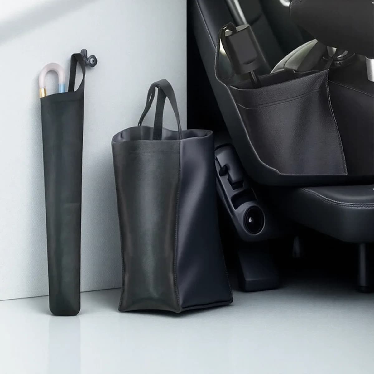 Borsa portaoggetti impermeabile per ombrellone per auto, portaoggetti multifunzionale per sedile posteriore, portaoggetti per accessori per camion, portaoggetti interno per auto