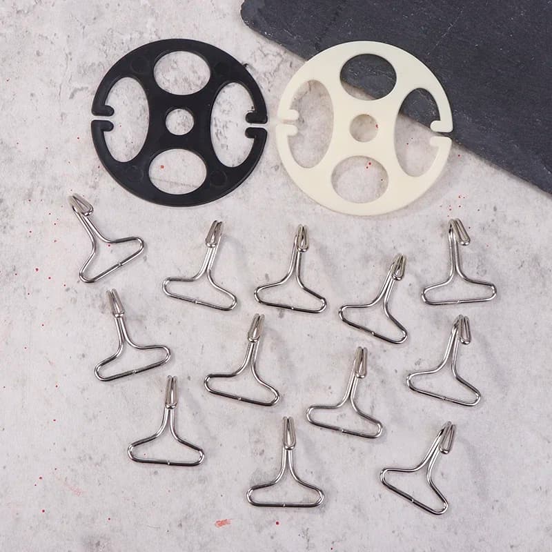 24 pcs car seat cover plate plum metal hooks 12 pieces car seat covers plastic spindle and 12 pieces metal hooks locking clip for car seat
