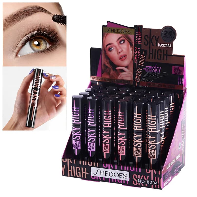 24 Pezzi Mascara in Fibra di Seta per Allungamento e Ispessimento Ciglia, Effetto Morbido e Voluminoso, Lunga Durata, Anti-Sbavatura