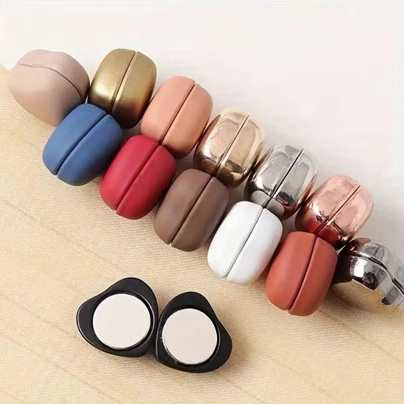 Clip magnetiche a forma di cuore casuali da 2/5 pezzi – Magneti staccabili multicolori per camicie, sciarpe, accessori fai da te