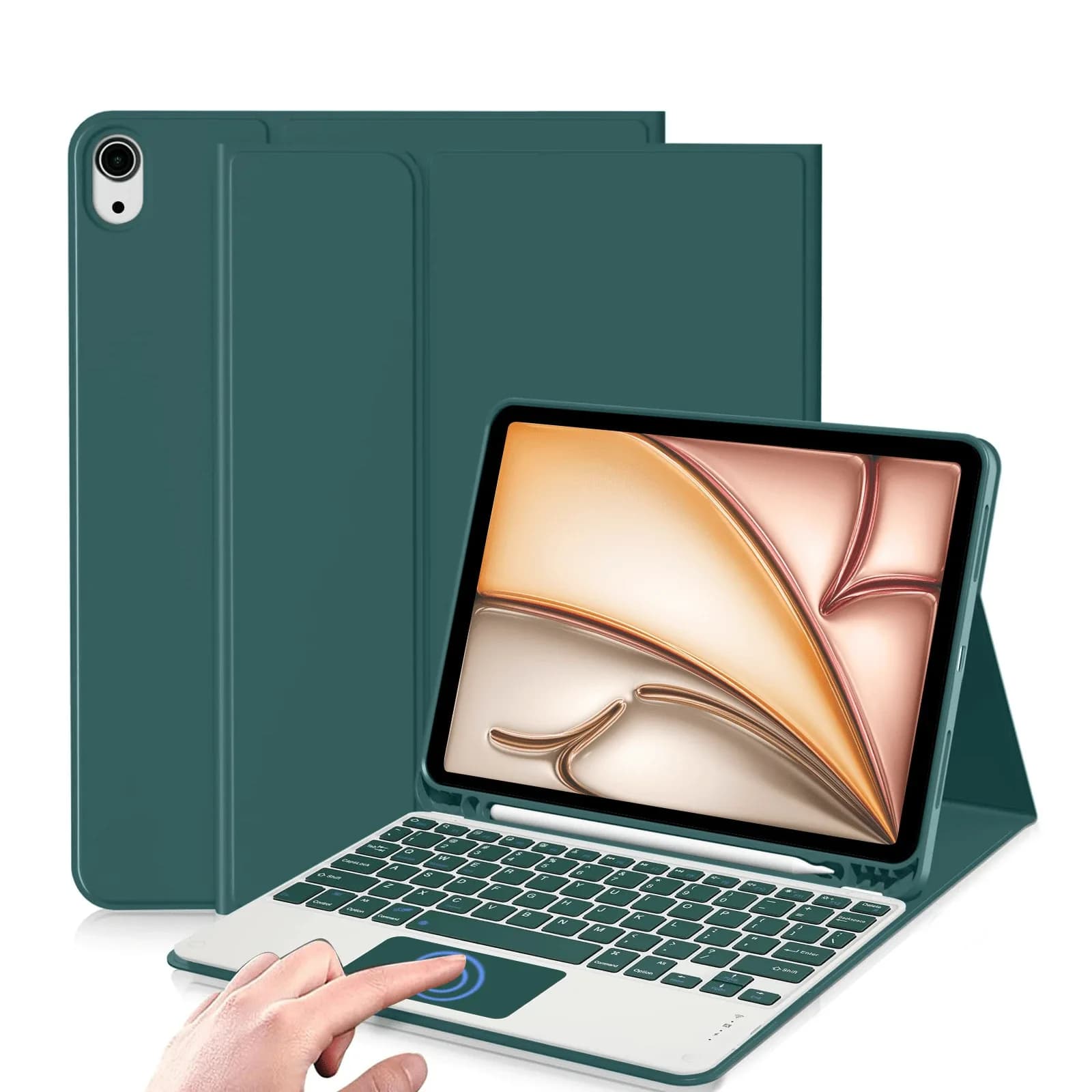 Cover per iPad Air 11 pollici M2 M3 2024 2025 Custodia per tablet con tastiera per iPad Air 5 Air 4th Gen Custodia per tastiera da 10.9 pollici Funda