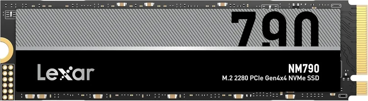 Lexar 4TB NM790 SSD PCIe Gen4 NVMe M.2 2280 Internal Solid State Drive, Up To 7400/6500 MB/s Read/Write, Compatible with PS5, for Gamers and Creators, Black (LNM790X004T-RNNNU)