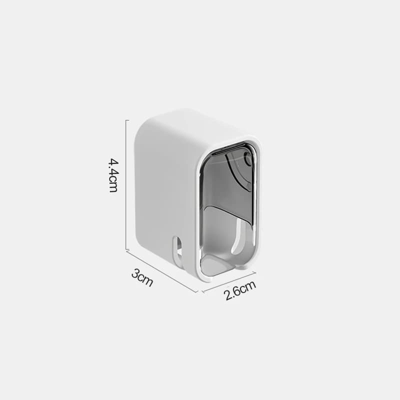 2Pcs Wall Mount Dustproof Toothbrush Storage Spare Organizer Flip Top Plastic Bathroom Fixture Supplies