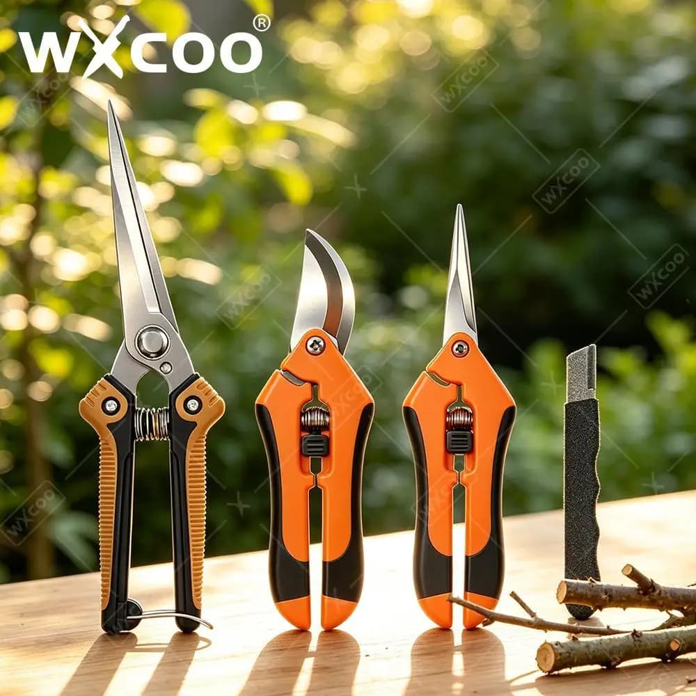 Professional Non Slip Handle Stainless Steel Gardening Shears Pruning Branches Fruit Tree Flowers Household Pruning Tools Shears