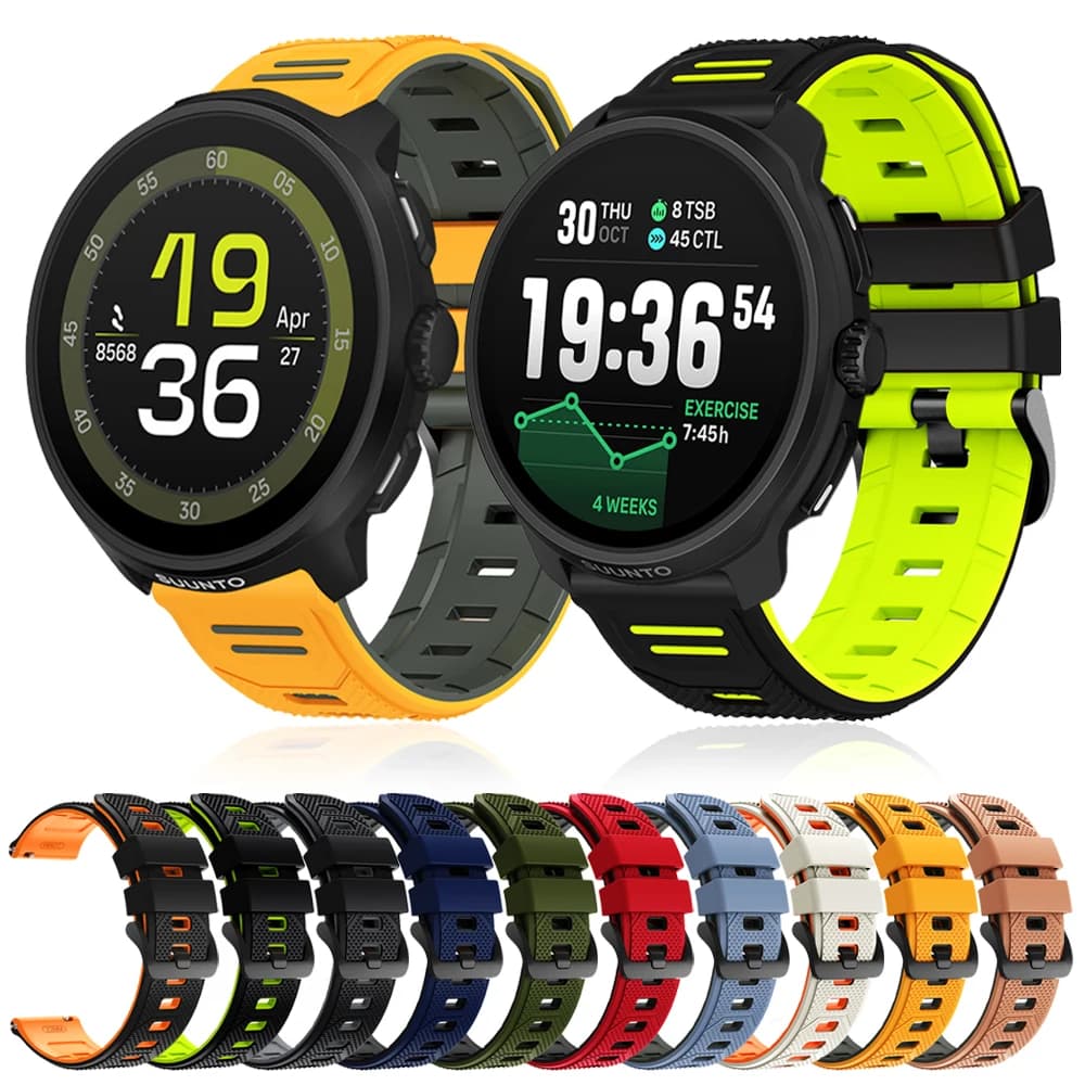22 mm soft rubber strap for SUUNTO Race 2/S/Run/VERTICAL strap for SUUNTO 9 PEAK DLC/PRO/Ocean adjustable sports bracelet