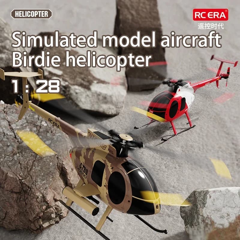 1:28 C189 RC Elicottero MD500 Motore Brushless Doppio Motore Modello di Controllo Remoto 6 Assi Giroscopio Aereo Giocattolo Un clic Decollo/landing