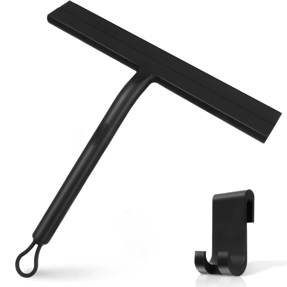Tergipavimento per doccia per porte in vetro Tergipavimento in silicone con gancio Specchi per doccia da bagno Piastrelle e finestre per auto Pulizia senza strisce