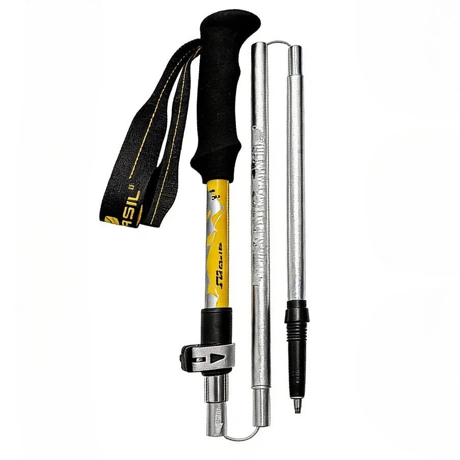 1Pcs Ultralight Folding Trekking Pole Portable Aluminum Hiking Stick, Telescopic Walking Cane for Camping, Outdoor Walking Stick
