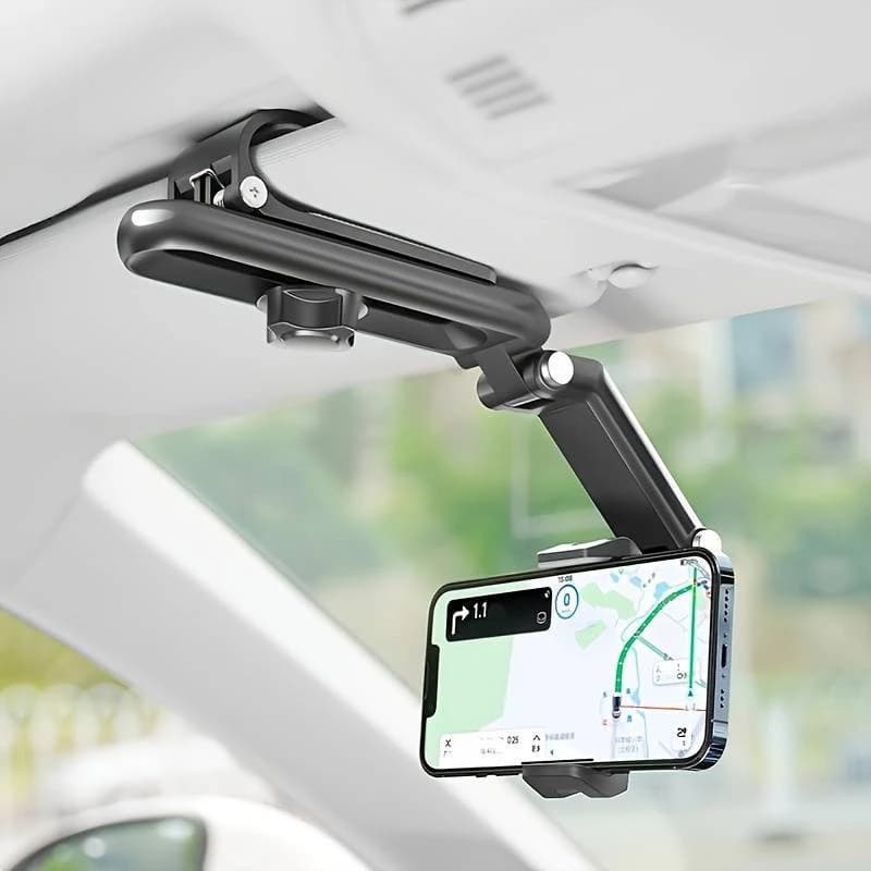 Nuovo 1080 ° Supporto per telefono girevole universale a 360 gradi per visiera parasole multifunzione adatto a qualsiasi supporto per auto con scena ruotabile