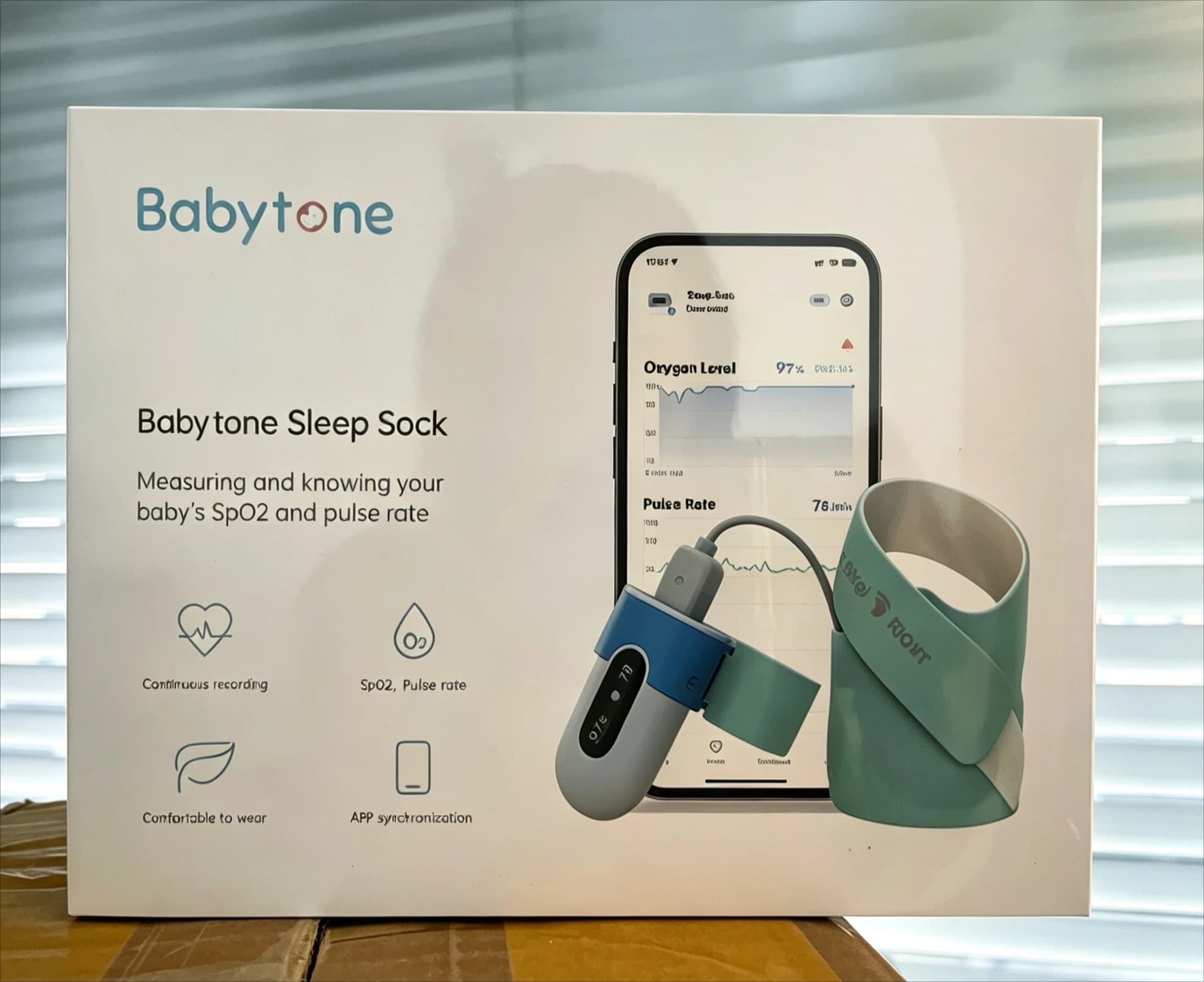 Bestseller/ Ossimetro Pediatrico Indossabile BabyO2 con Bluetooth per Monitoraggio del Sonno dei Bambini