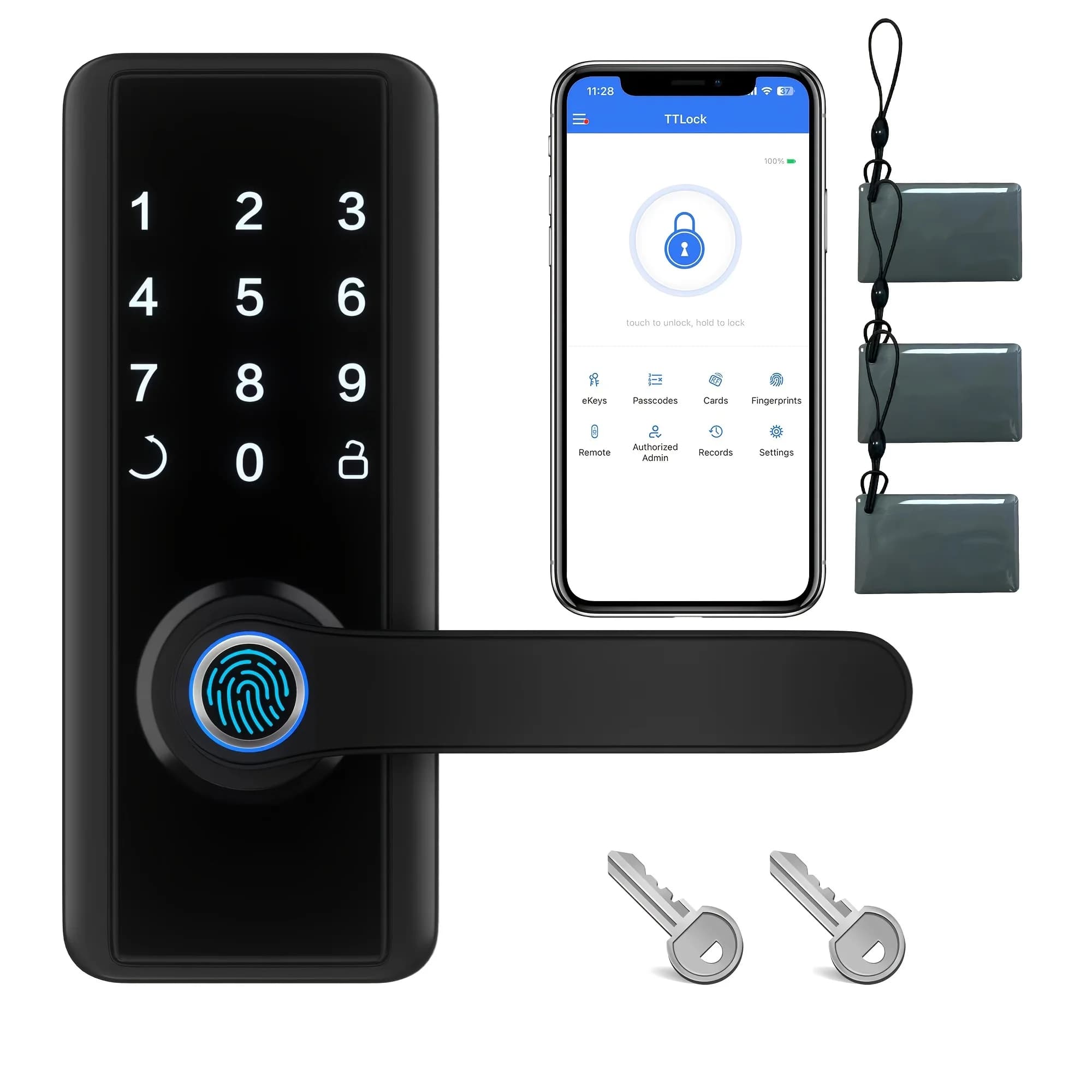 APP Control Smart Door Lock, Keyless Entry Door Lock, Fingerprint Door Lock, Door Locks with Keypads, Biometric Door Lock, Keypad Entry Door Lock, Passcode Code Door Lock, Keyless Door Lock with Handle