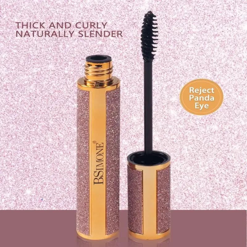 4D 12 g long-lasting waterproof mascara for extreme length and volume, long-lasting eyelash makeup cosmetics, blacks, deburring proof