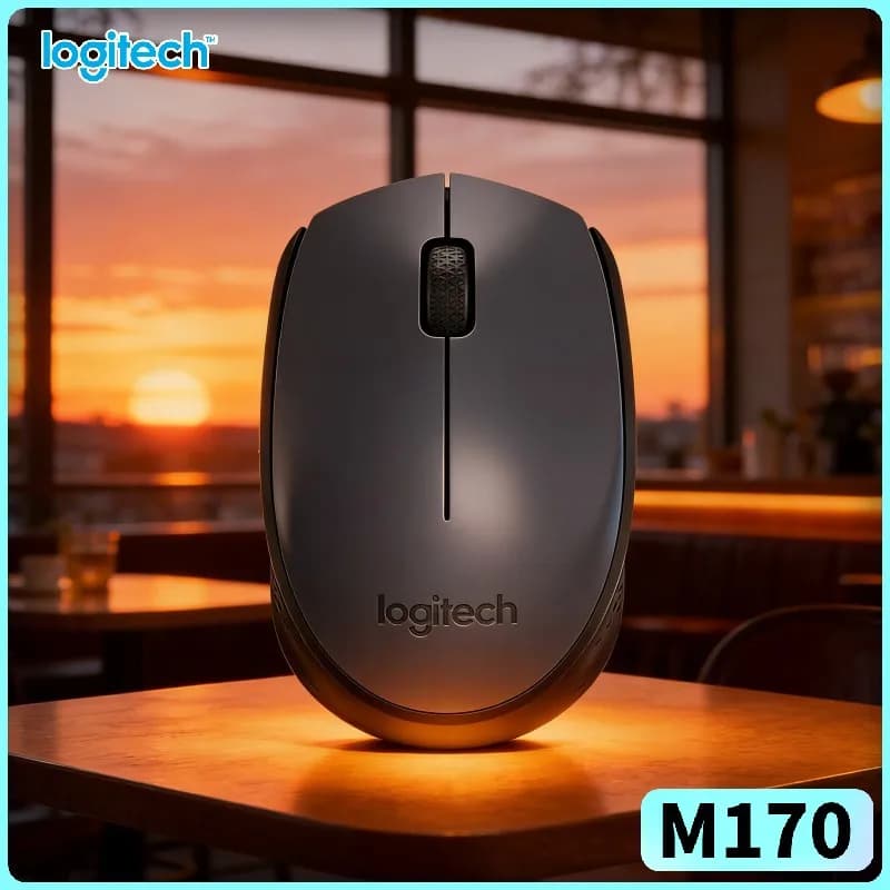 Mouse Ottico Wireless Logitech M170 ad Alto Segnale, 2.4GHz, Portata 10m, 1000DPI, per Laptop e Ufficio Multi-OS