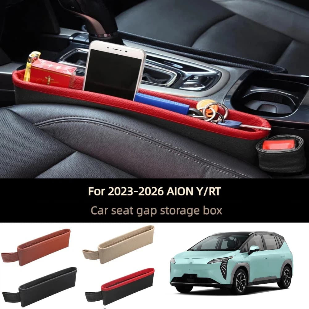 Set di 2 Organizzatori in Pelle per Spazi tra i Sedili Auto, Compatibili con AION Y/RT 2023-2026