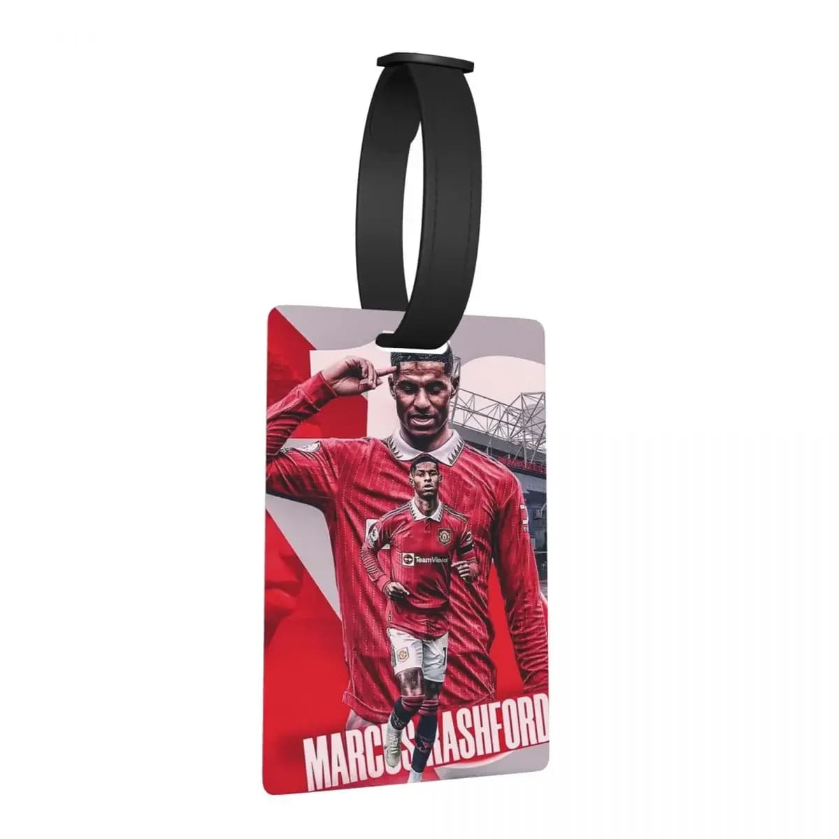 Marcus Rashford New Goal Celebration Etichette per bagagli Accessori per valigie Etichetta per imbarco per bagagli carina Porta etichette ID Nome Indirizzo