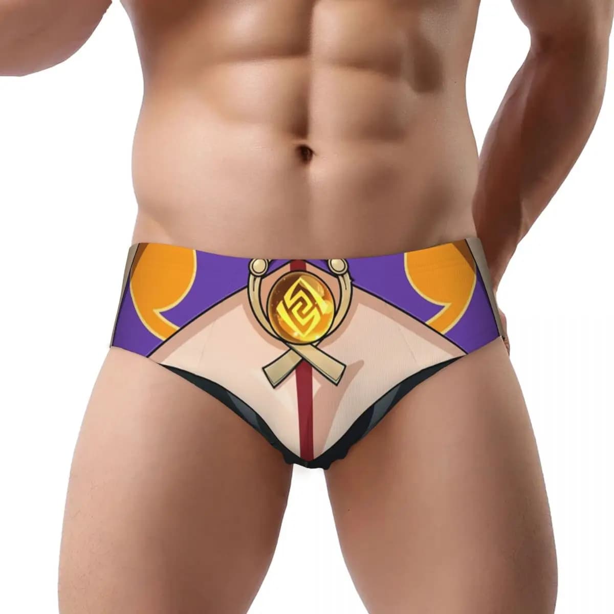 Mutande da uomo personalizzate Itto Tiddies Genshin Impact Face Mutandine Intimo maschile elasticizzato con stampa divertente