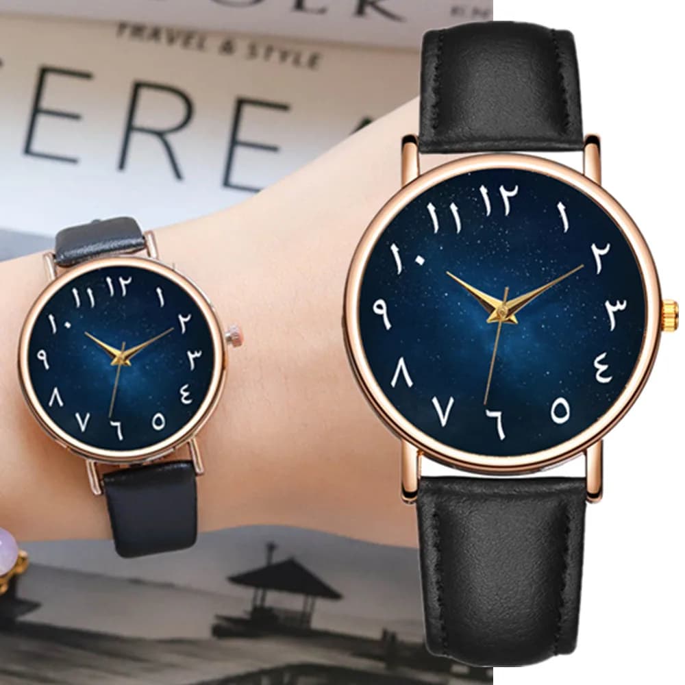 Orologi da uomo di moda Semplici numeri arabi Quadrante Orologio da polso da uomo Casual Sport Cinturino in pelle Orologio al quarzo da uomo Erkek Kol Saati