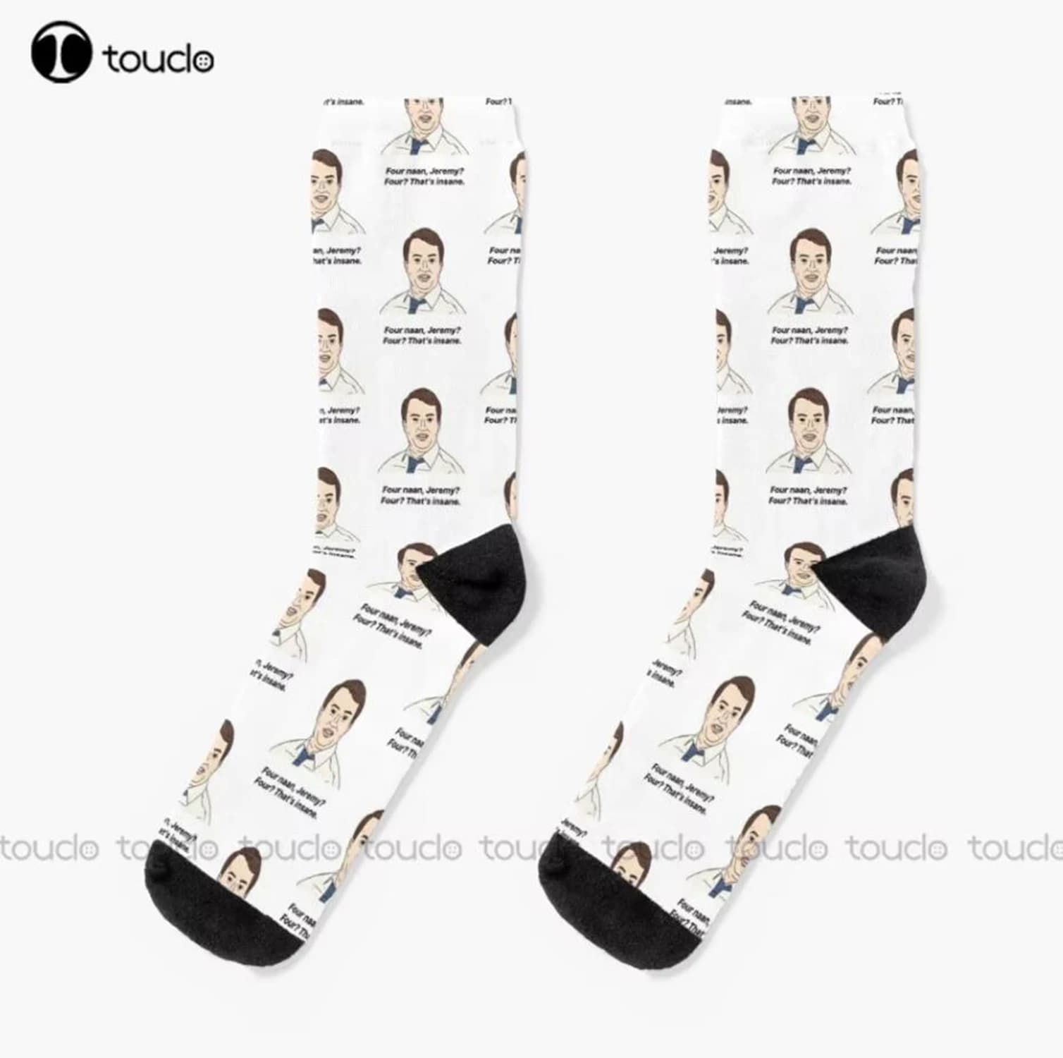 Mark Corrigan | Quattro calzini Naan Calzini sfusi Moda natalizia Regalo di Capodanno Calzini unisex per adulti per adolescenti 360 ° Stampa digitale