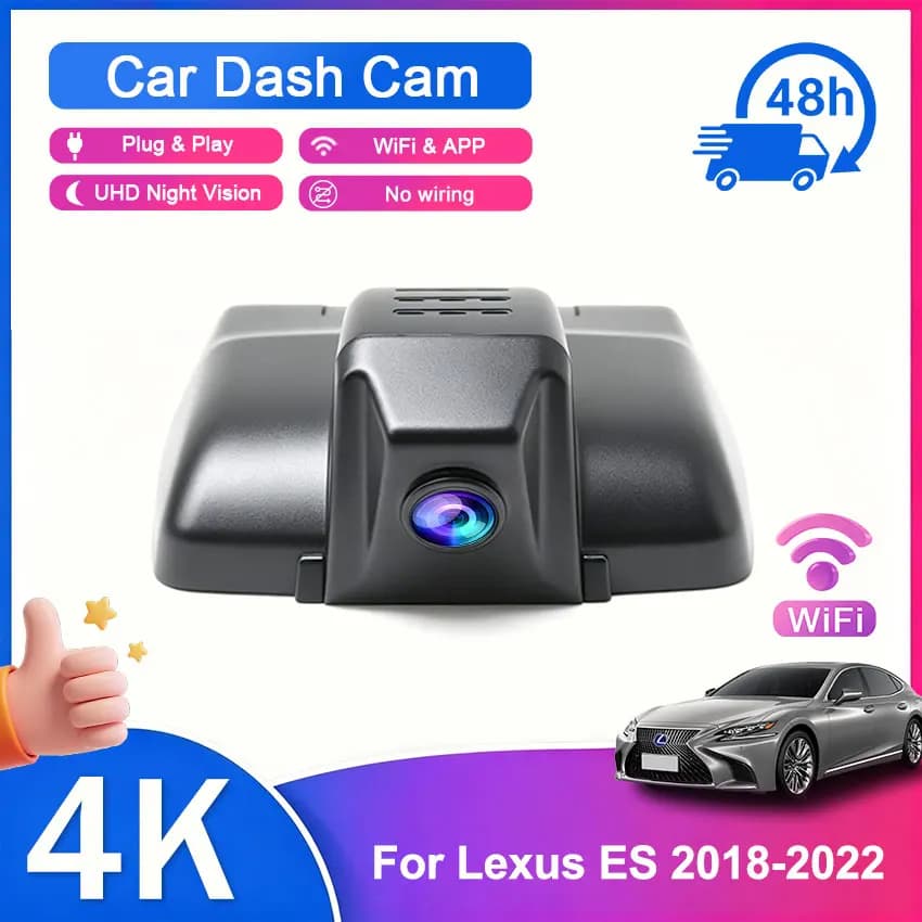 Plug and play Car DVR Wifi Video Recorder Dash Cam For Lexus ES ES200 ES250 ES260 ES300H 2015-2026,Car Accessories,Dashcam