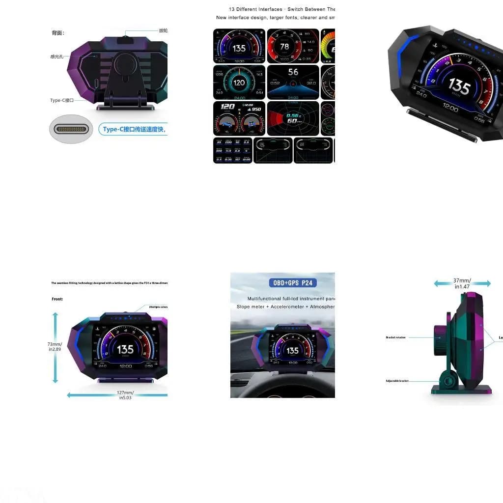 Proiettore HUD del veicolo G7NA con navigazione scanner OBD2 da 3,5 pollici schermata a colori multipli Rilevamento angolo