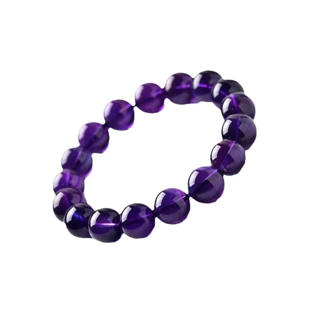 KITYKISS Bracciale con ametista naturale, un regalo spirituale per la meditazione, bracciale in cristallo unisex con colori e texture uniche.