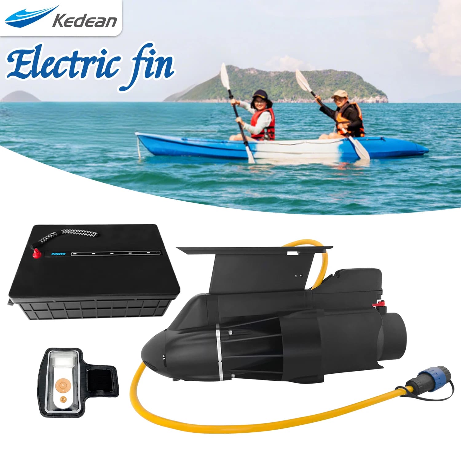 Motore propulsore elettrico direzionale da 200 W per paddleboard gonfiabile Kayak Barca da pesca - Elica SUP per sterzo veloce 8 km / h