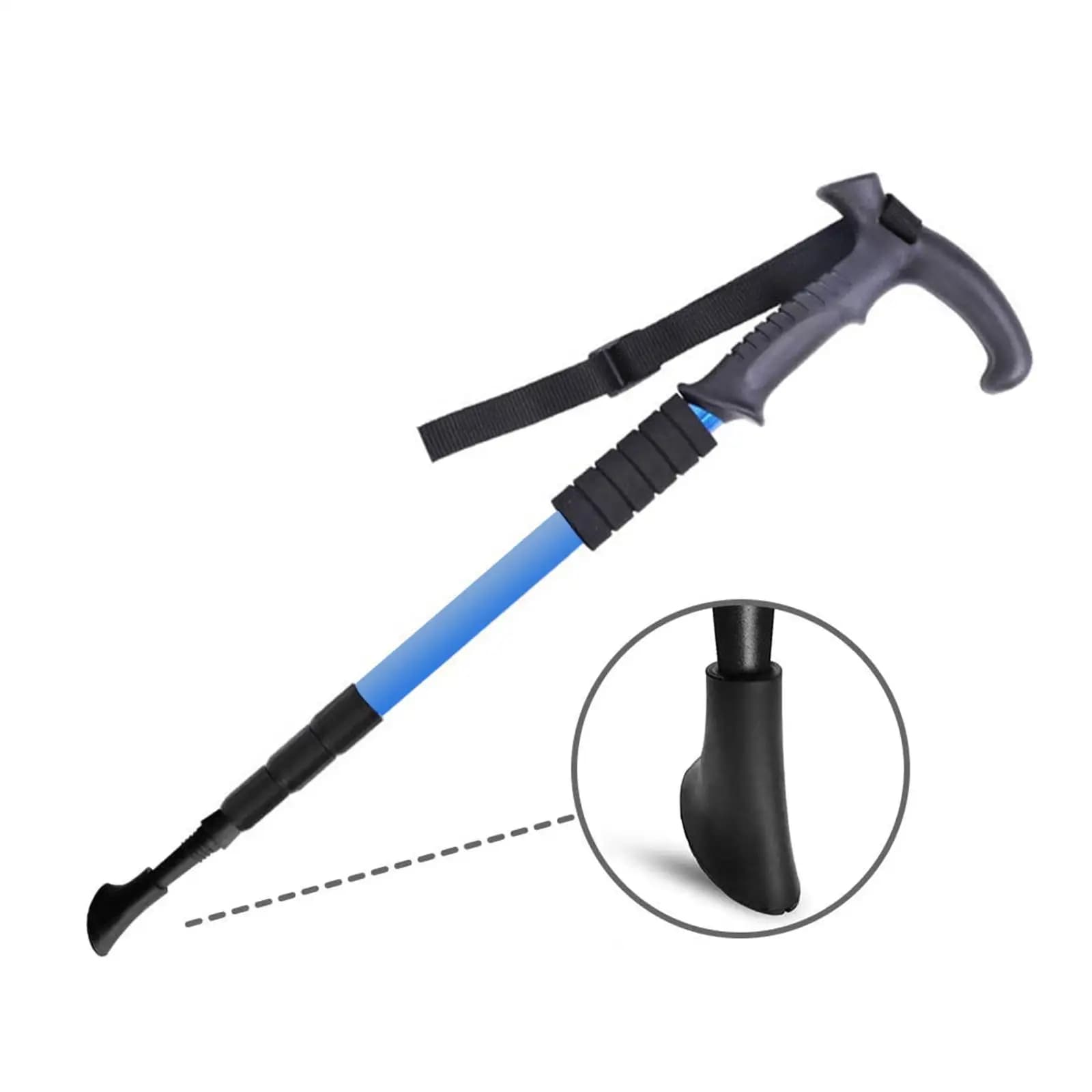 Walking Pole Tips Replacement Anti Slip Cane Caps PVC Ferrule Pads for Mountain Trekking Sticks 11mm