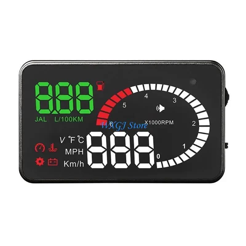 37JE Windshield Projection Head Up Display,Car HUD Windshield Screen, Windshield Screen Projector Overspeed Alarm