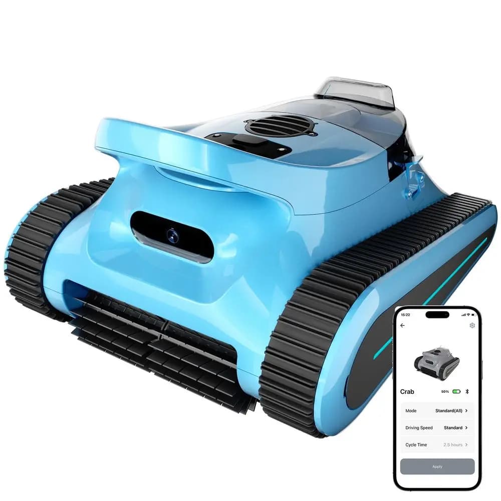 Aspirapolvere per piscine interrate e fuori terra, robot pulitore per piscine senza fili con motore brushless da 180 W, autonomia di 3 ore, WallCl