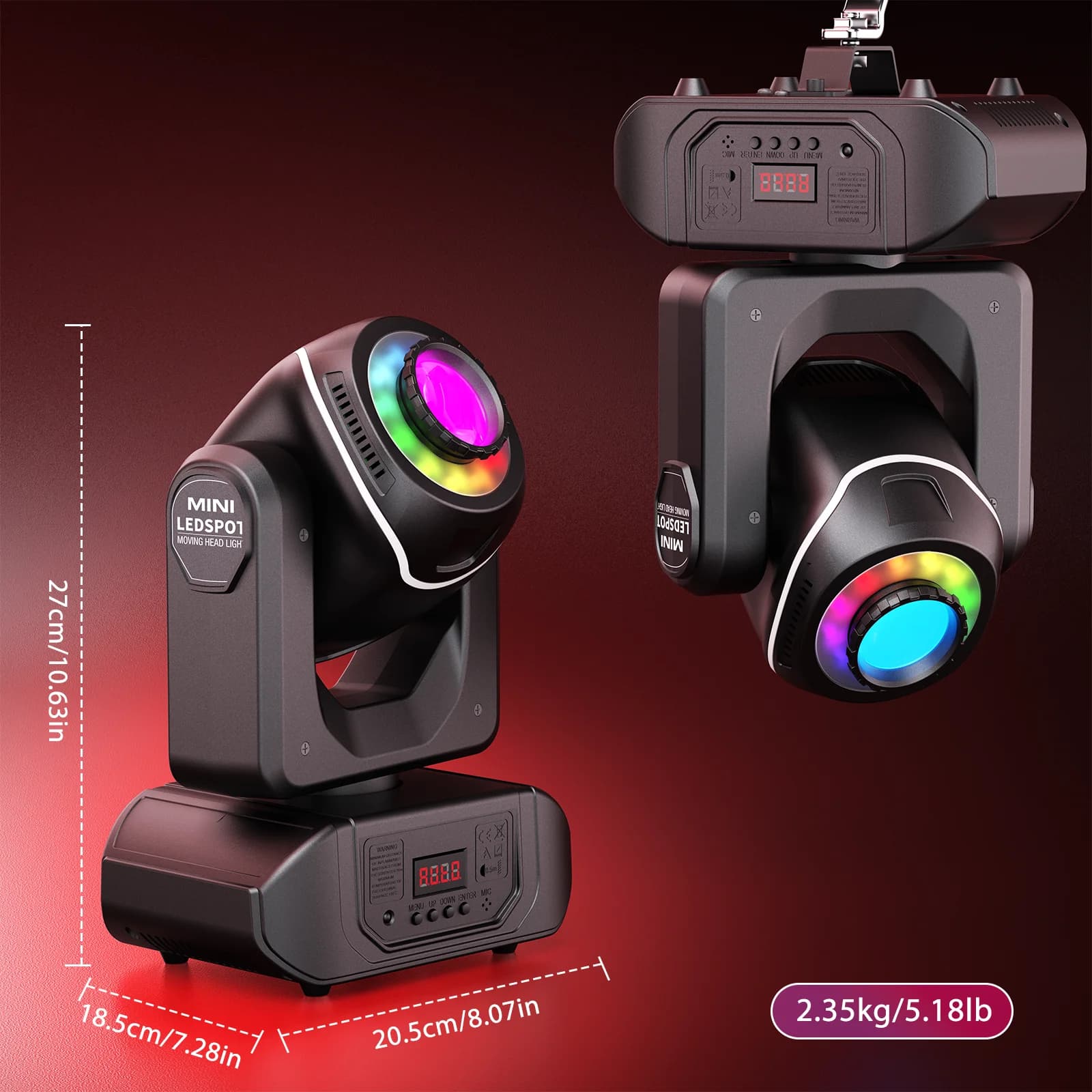 Faro mobile LED Datewink 50W con controllo remoto DMX512 RGBW per DJ, discoteche, feste, locali notturni, matrimoni