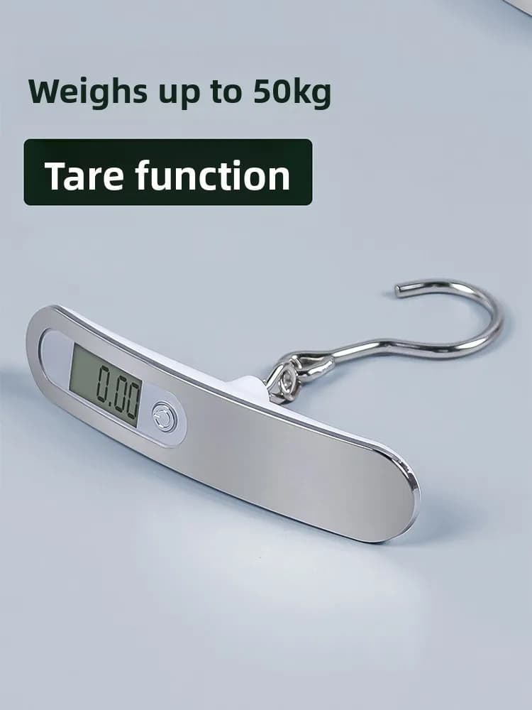 Bilancia Portatile per Bagagli di Precisione 50kg, Dispositivo Elettronico Portatile per Pesare Valigie e Pacchi, Strumento di Misurazione per Viaggi e Cucina