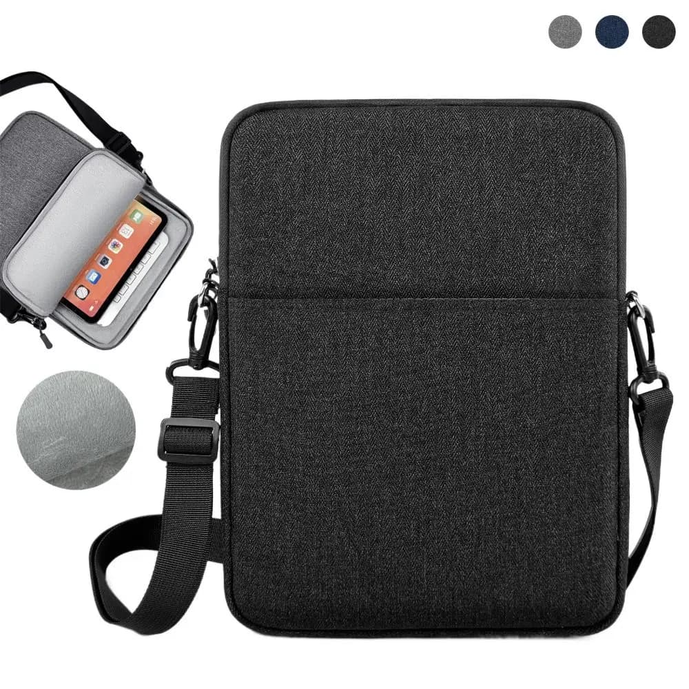 Borsa per tablet da 9-13,3 pollici con tracolla Maniglia impermeabile Maniglia per custodia da trasporto per Samsung/Huawei/Xiaomi/Kindle