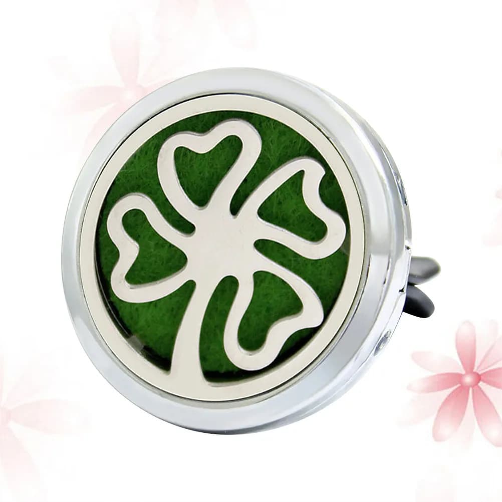 Quadrifoglio Shape Aroma Diffuser for Car, Air Pump Clip, Elegant Design, Relaxing Deodorant, Good luck charm