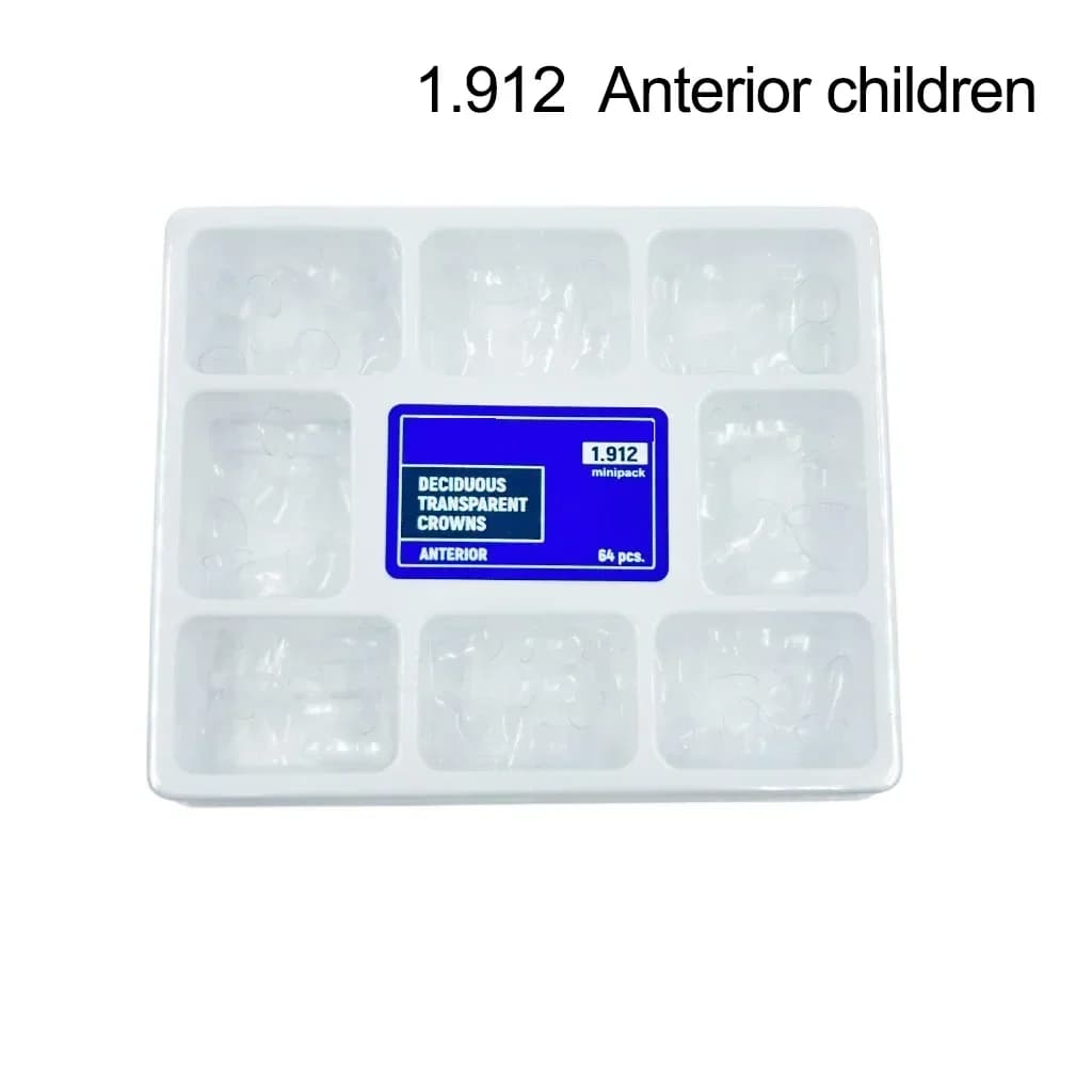 64 pcs/kit dental transparent conical adult teeth crowns/child deciduous crowns front teeth whitening matreial