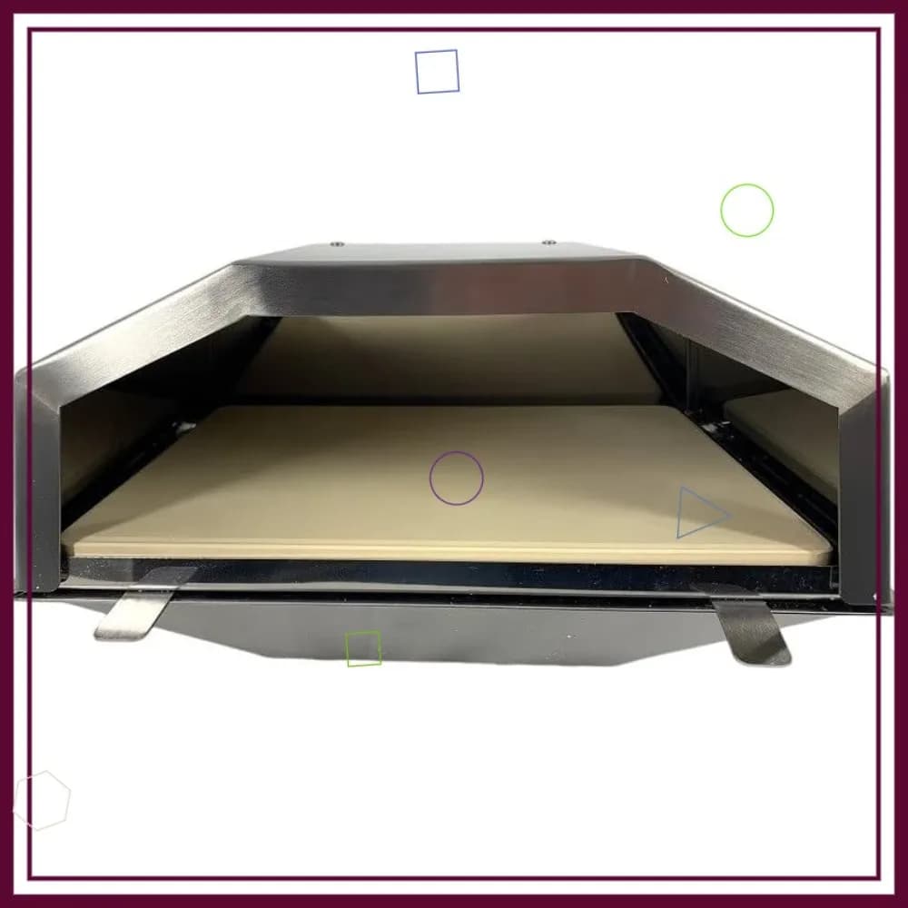 Forno per Pizza a Legna in Acciaio, Accessorio per Griglie Davy Crocket & Trek, con Pietra Refrattaria Quadrata Inclusa