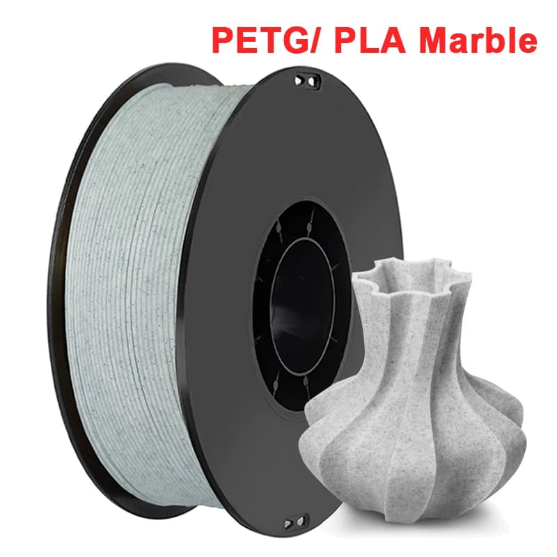 PLA Marble Filament for 3D Printer 3D Printing Filament from 1.75 mm Stone as PETG Material 3D Printing Supplies Safety 1 kg/500 g/250 g