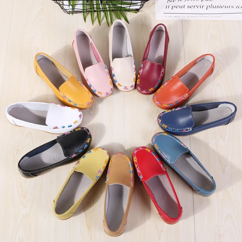 Nuovi mocassini in pelle di vacchetta al 100% Scarpe in pelle da donna scarpe sportive casual di grandi dimensioni Moda Leggerezza Scarpe da ginnastica vulcanizzate da donna