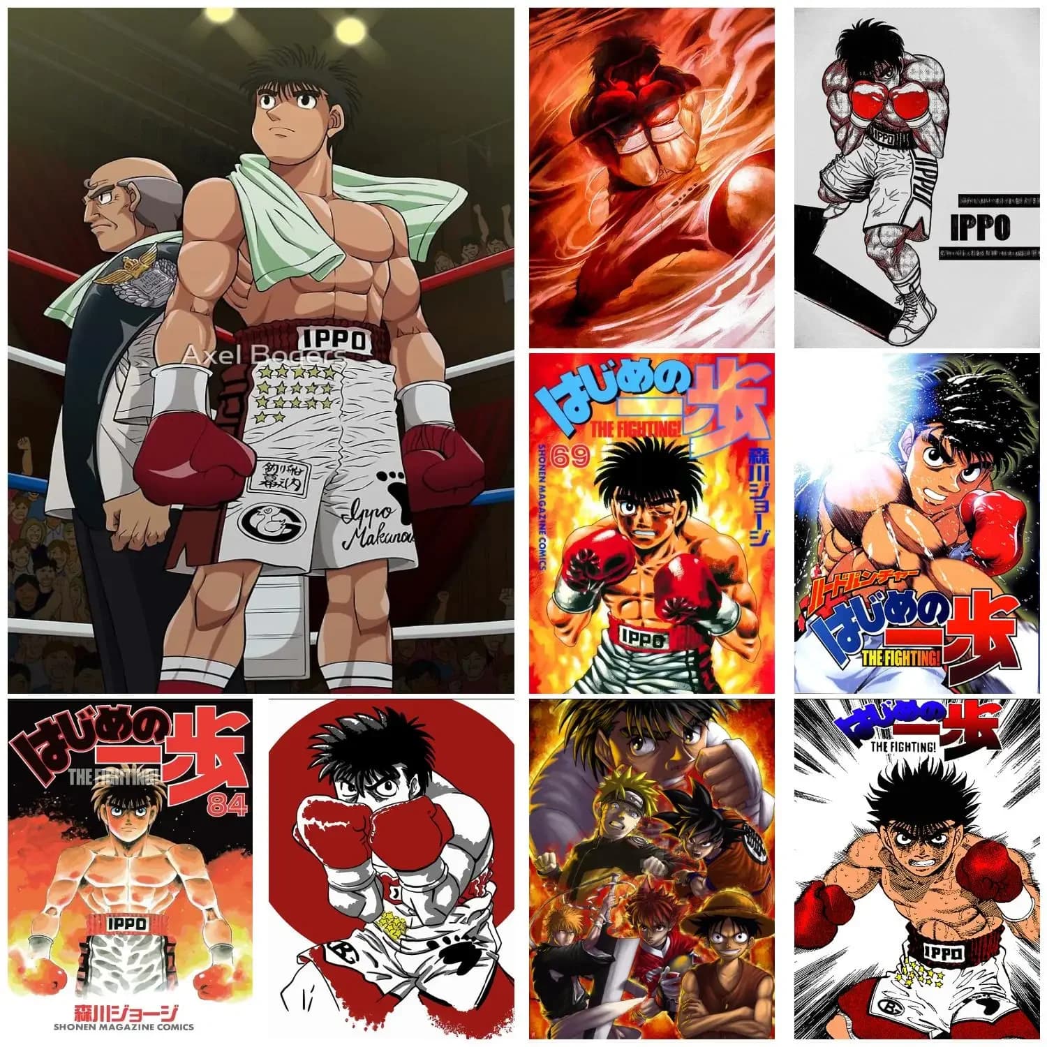 Hajime no Ippo Anime Video Game Canvas Art Poster Modern Wall Art Picture Print for Family Bedroom Decor