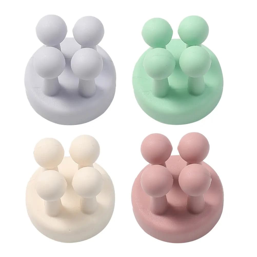 4 Pezzi Clip Organizzatori per Cavi in Silicone, Ganci Adesivi Senza Tracce per Gestione Cavi su Scrivania, Bagno, Cucina, Ufficio, Ethernet