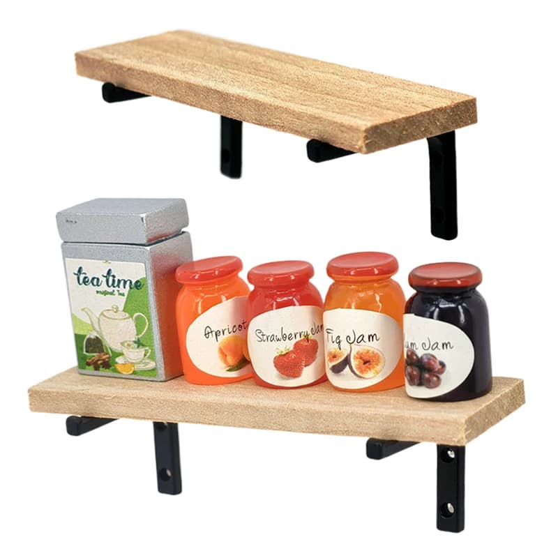 1:12 Scaffale da parete in legno in miniatura per casa delle bambole Scaffale da appendere Mobili per casa delle bambole Decorazione Giocattoli Accessori per casa delle bambole