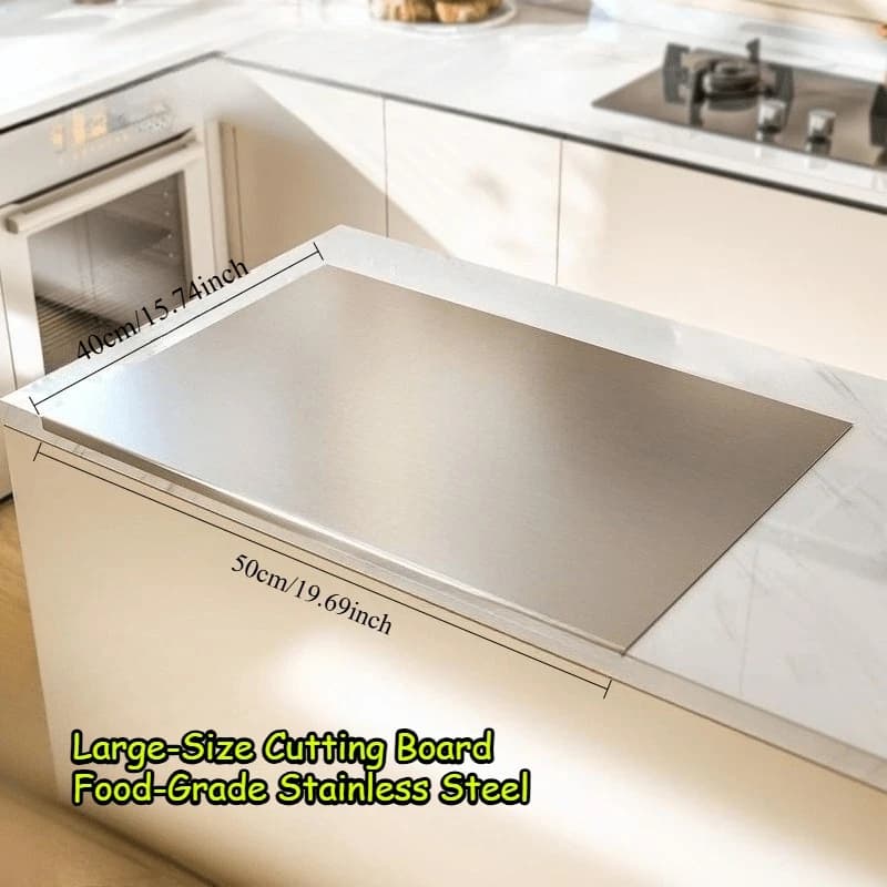 Grande Tagliere Pieghevole in Acciaio Inossidabile, Utensili da Cucina, BBQ, Articoli e Accessori per Cucina per Uso Domestico ed Esterno