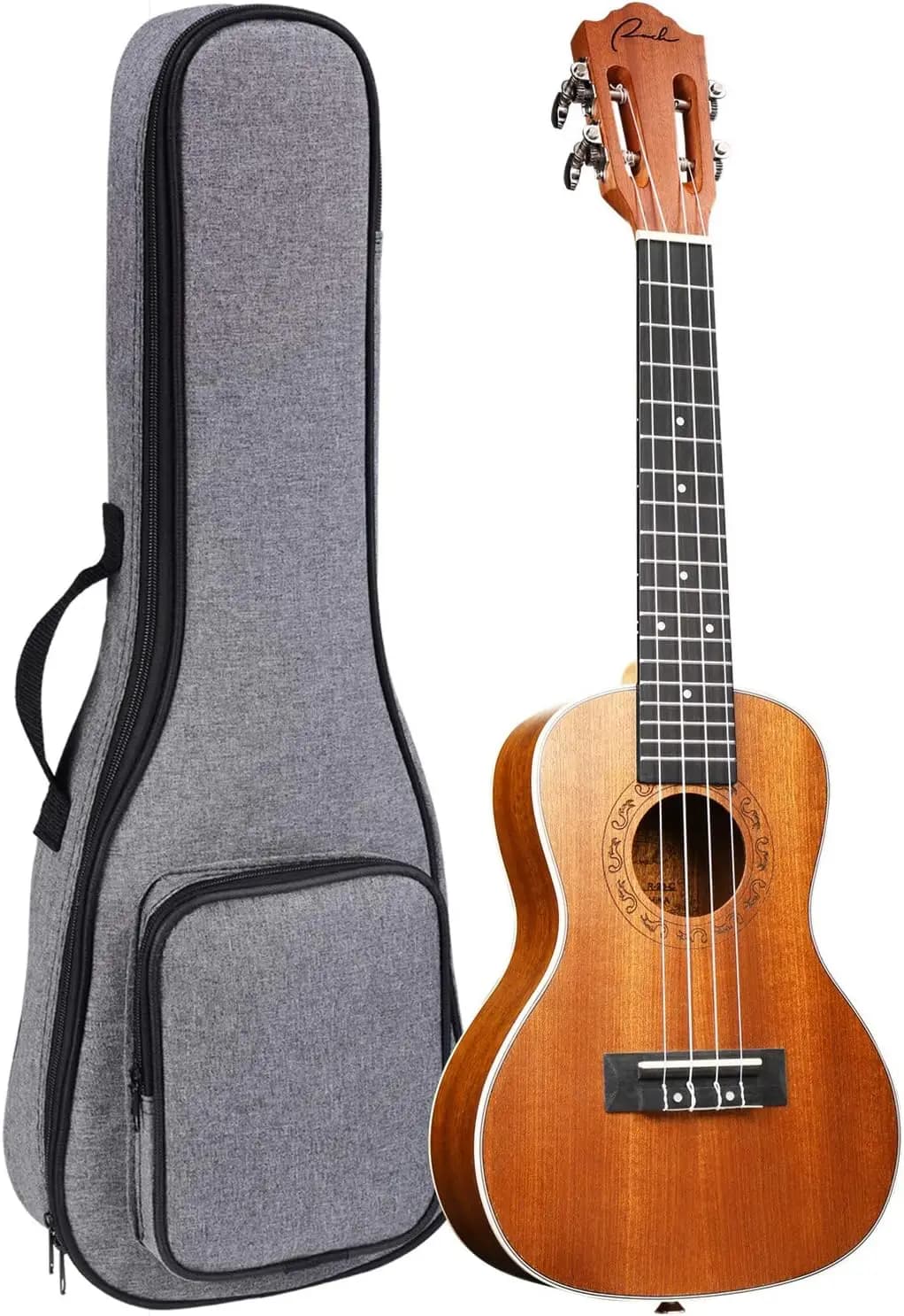 23-Inch Concert Ukulele Classical Instrument Bundle: 12 Online Lessons, Gig Bag Starter Pack for Beginners and Professionals