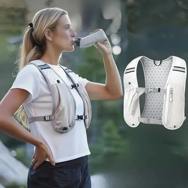 New【Running Hydration Vest Backpack For Hiking Cycling Marathon Lightweight Water Chest Pack With Phone Storage Pocket】